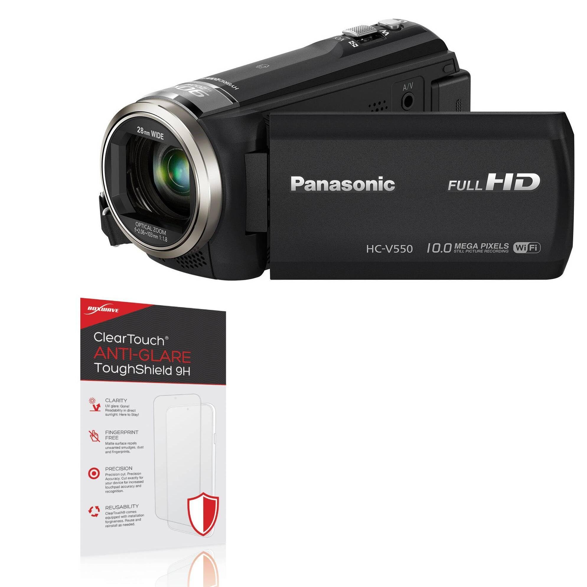 BoxWave Screen Protector Compatible With Panasonic HC-V550 - ClearTouch Anti-Glare ToughShield 9H (2-Pack), Anti-Glare 9H Tough Flexible Film Screen Protector