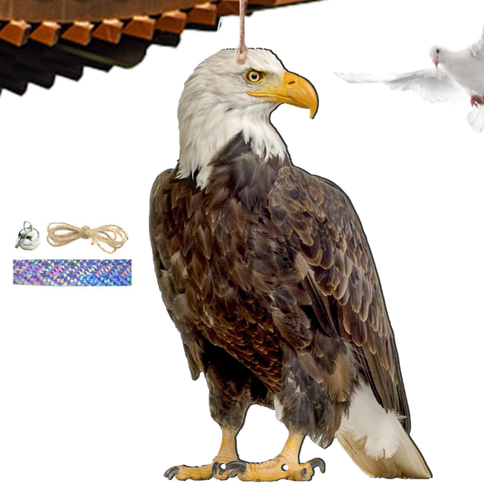 Bird Scarecrow, Bird And Pigeon Prevent Devices, Hanging Owl Birds-Repelling Bell, Cute Owl-Shaped Outdoor Birds Repeller, Realistic B-Ird Prevent With Bell For Outdoor Patio Decoration
