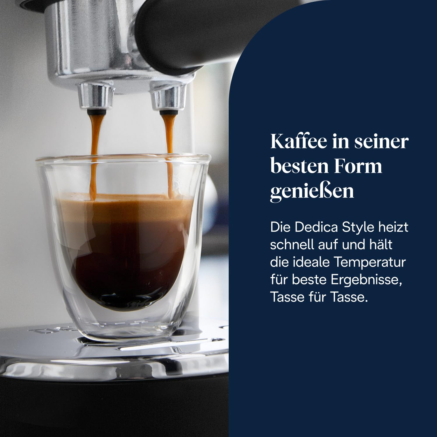De'Longhi Dedica Style - Perfetto Kompakte Siebträgermaschine Espressomaschine mit Tasten – Bild 3