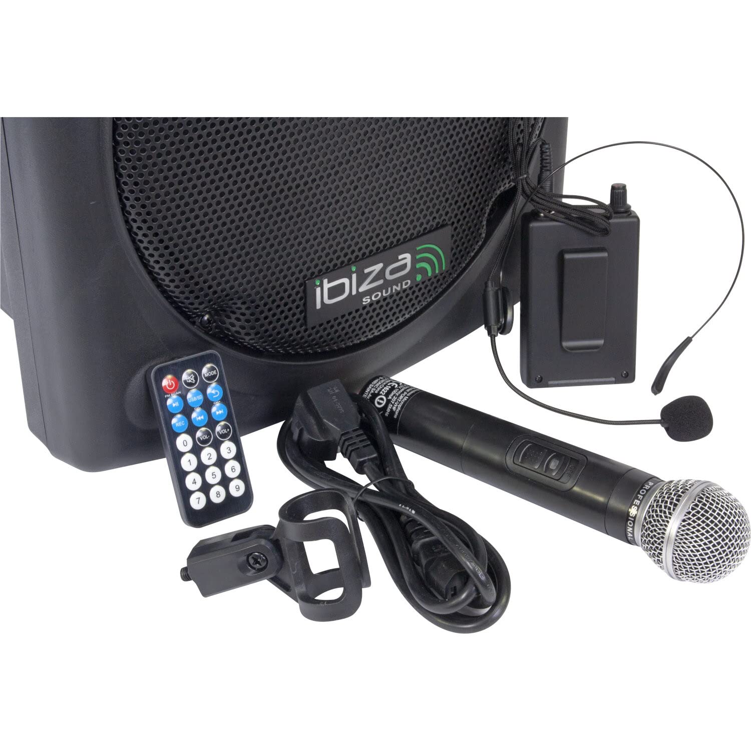 Ibiza Sound - PORT12VHF-BT - Système Actif Amplifié sur Batterie 1400W Sonorisation Musiciens DJ USB Bluetooth Mobile