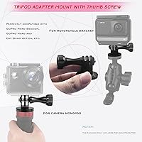 Vista 4 de Adaptador de montaje de trípode de aluminio, soporte de adaptador de trípode, compatible con cámaras de acción GoPro Hero 9, 8, 7, 6, 5, 4, DJI