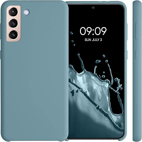 Miniatura 5 de kwmobile Funda compatible con Samsung Galaxy S21 Plus - Funda de silicona TPU con acabado suave - Piedra antigua