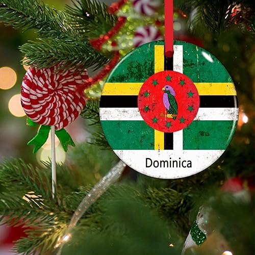 Vista 24 de Chipre - Adornos colgantes para árbol de Navidad, bandera nacional de Chipre, adornos de cerámica para decoraciones de Navidad, regalo de viajero