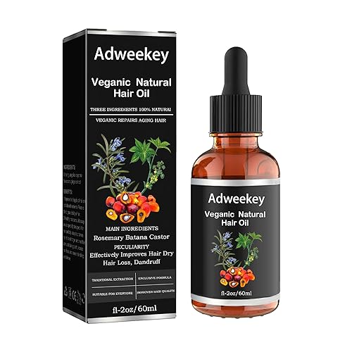 Veganic Aceite orgánico natural de batiana de ricino de romero para cabello saludable, aceite de batana para el crecimiento del cabello, 100%