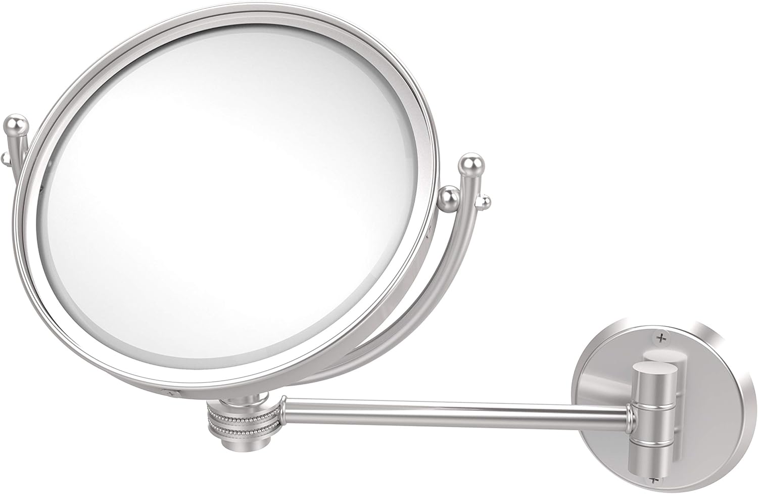Allied Brass WM-5D/3X-SHB 8 Inch Wall Mounted Make-Up Mirror 3X Magnification, Shaded Beige
