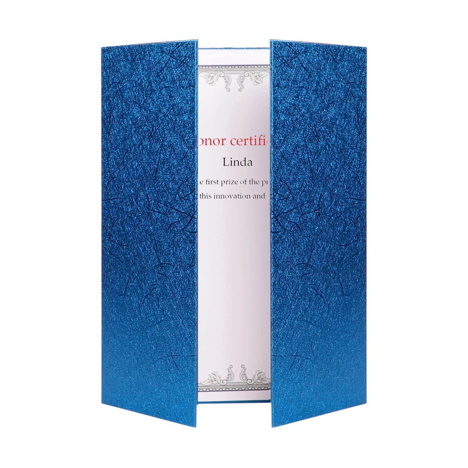 Produktbild von Urkundenhülle 2 Stück A4 – Hardcover, Mit Urkundenpapier, Dreifach Gefaltet, Golden/blau/rot, Für Zeugnisse & Diplome