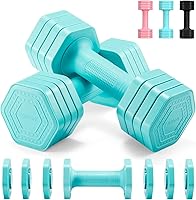 EQUIPRO Adjustable Dumbbell Set for Women: 4-in-1 2-5lb Free Weights with Soft TPU Handles for Home Gym Workouts