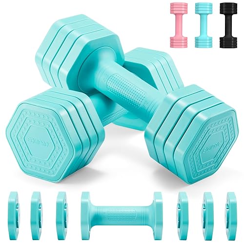 Adjustable Dumbbell Set, 4 in 1 Free Weights Dumbbells Set