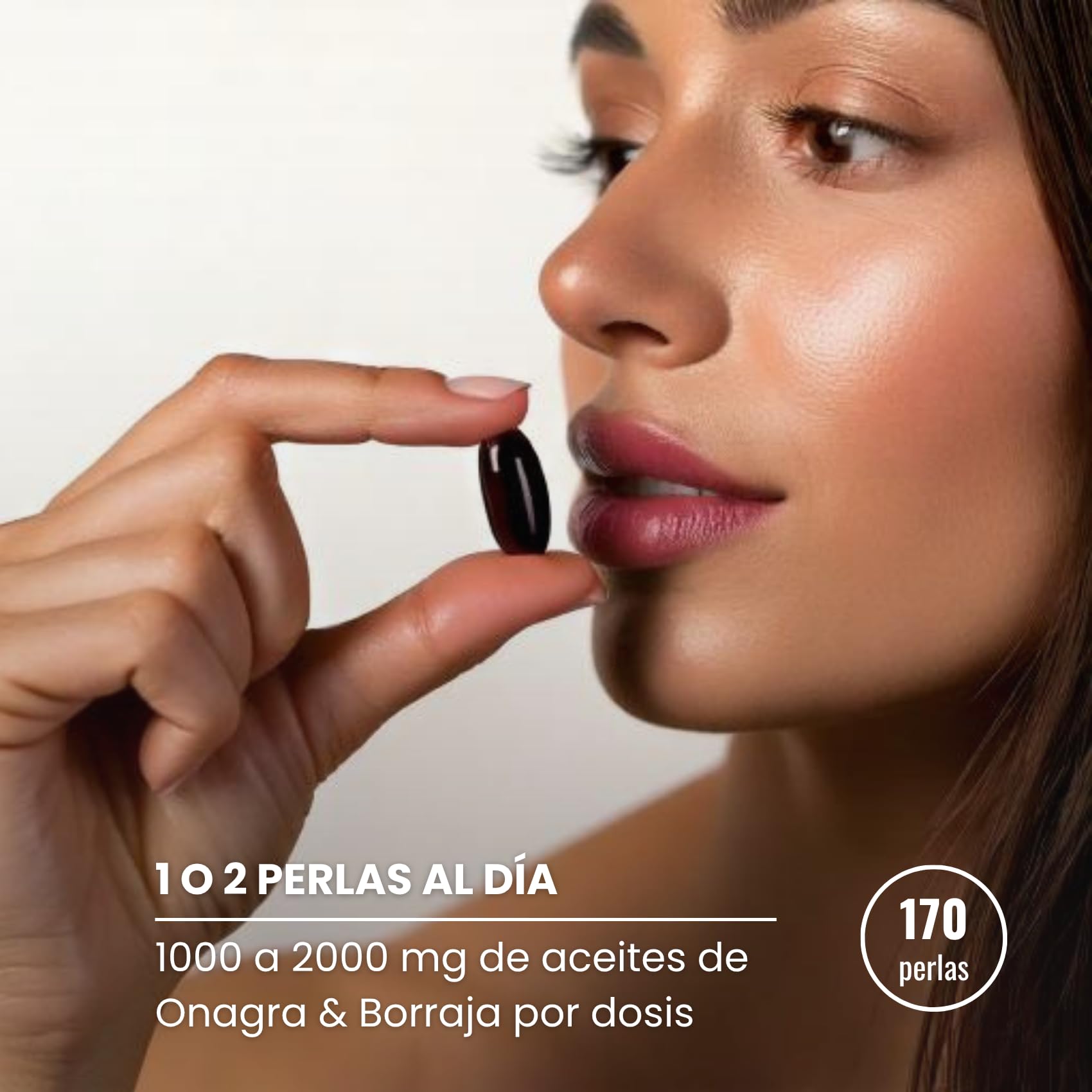 Aceite de Onagra y Borraja perlas 1000 mg - 12% GLA, Vitamina E Natural y B6 coenzimada (P5P) - Equilibrio Hormonal, SPM, Menopausia y Salud de la Piel - 170 Perlas - Prensado en Frío | Nutribiolite