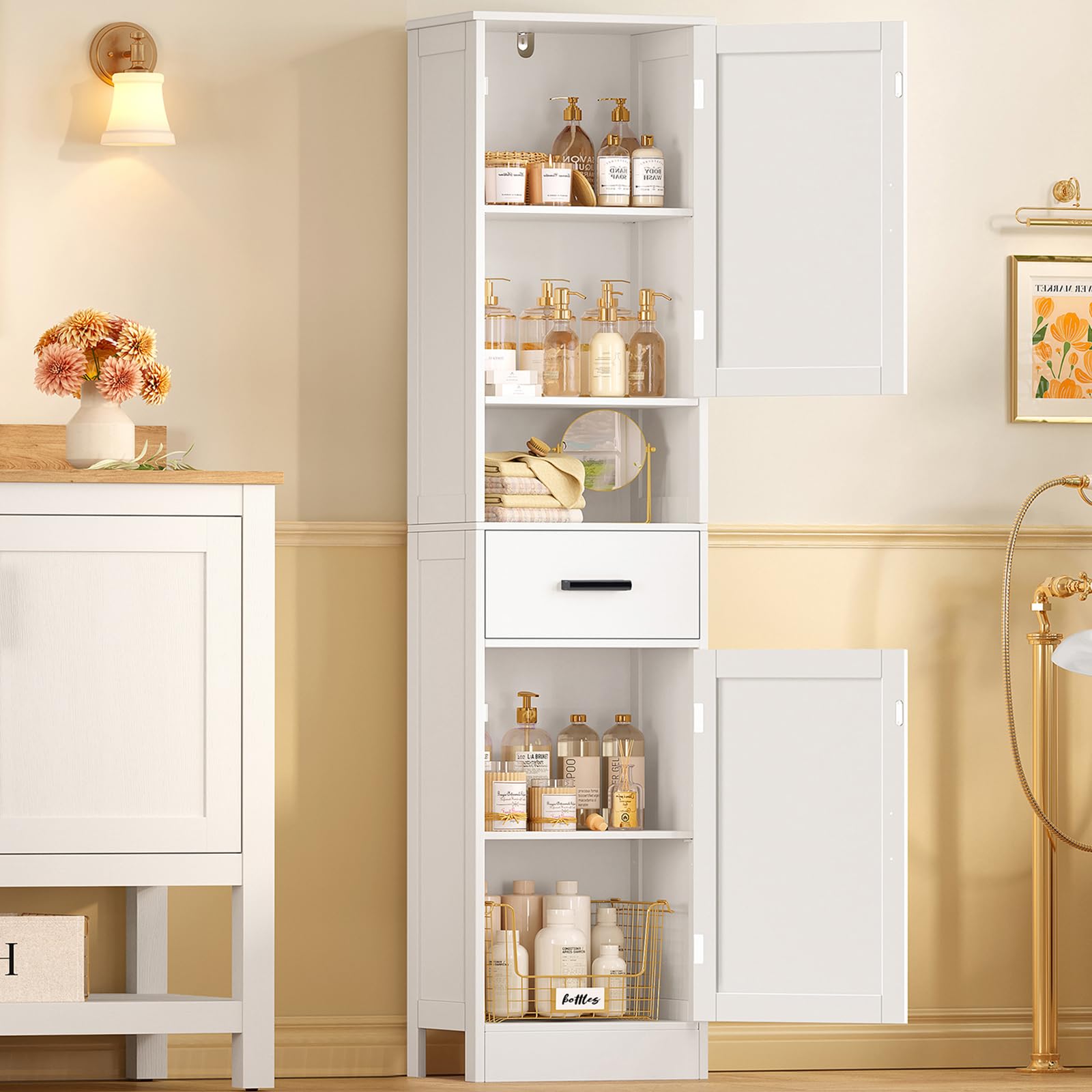 TEENFON Badezimmerschrank,