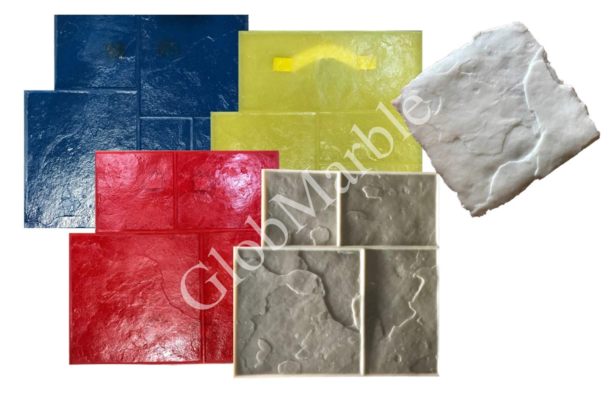 5 Piece Ashlar Slate Stone Stamp Set GlobMarble SM 3003