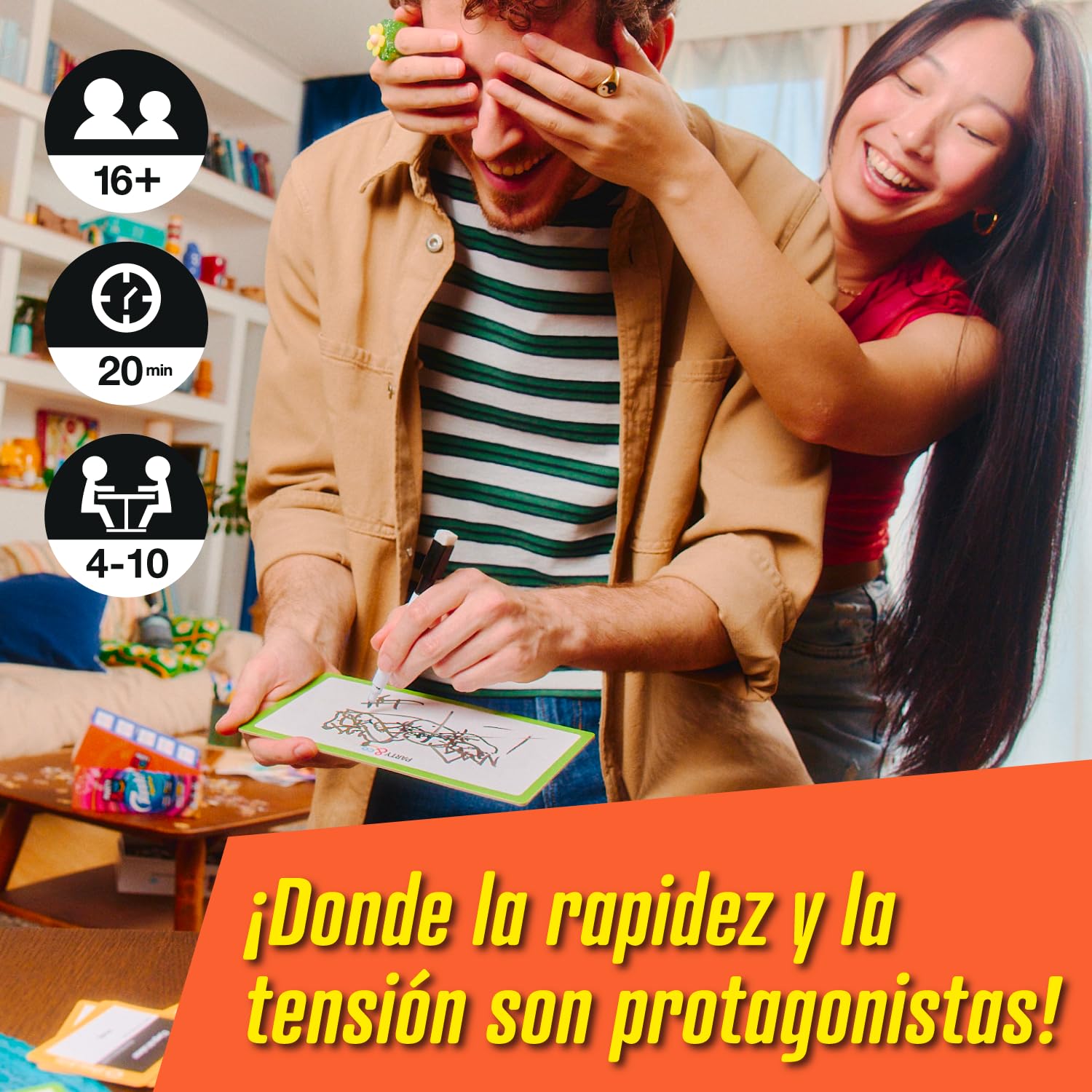 PARTY & CO. Rush - Juego de Mesa multiprueba, Divertido y por Equipos, Juego para Fiestas, Recomendado a Partir de 14 años