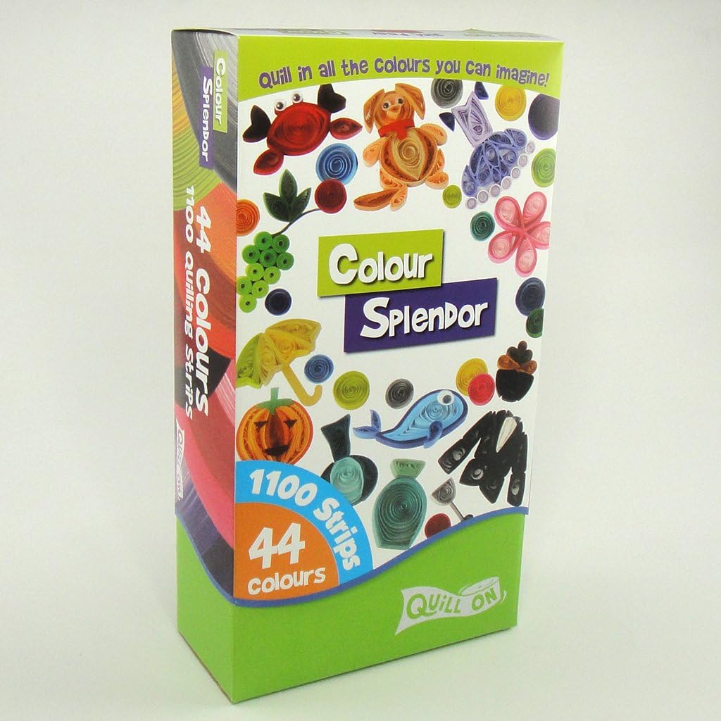 Colour Spledor- Sticky Back 3 mm Quilling Strips - 1100 Strips in 44 Shades: Toys & Games