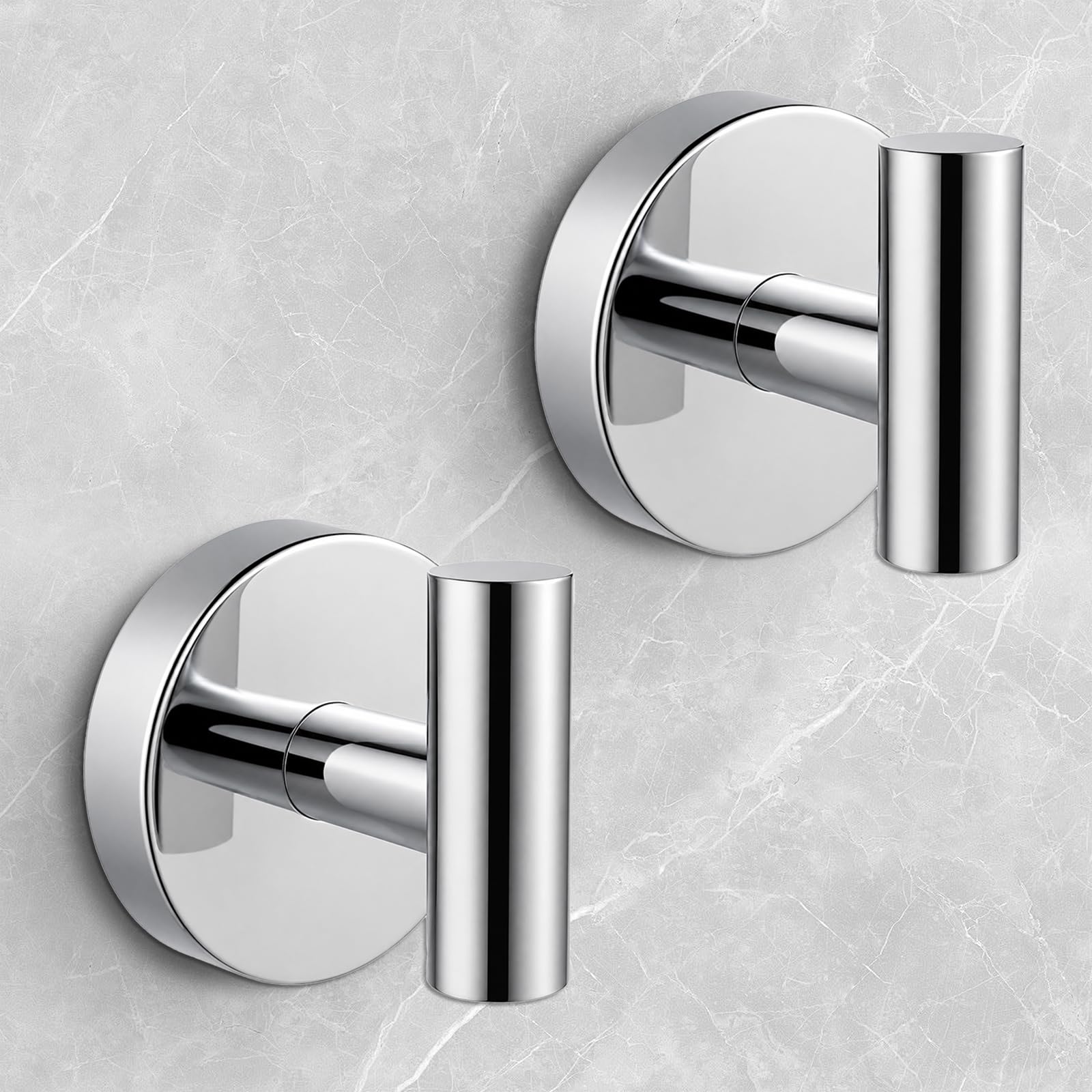 Shower Hooks for Inside Shower,No-Drill Removable&amp;Reusable Towel Hooks for Bathroom,Heavy Duty Suction Cup Hooks for Glass Window,2 Packs(Mirror)
