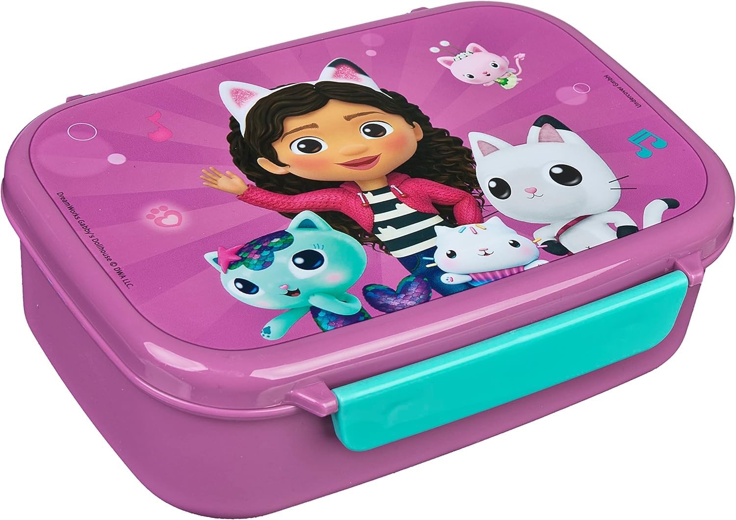Gabby Compact Lunch Box, Pink, 18 x 13.5 x 6 cm