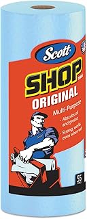 -- SCOTT Shop Towels, Roll, 10 2/5 x 11, Blue, 55/Roll, 12 Rolls/Carton by MOT3
