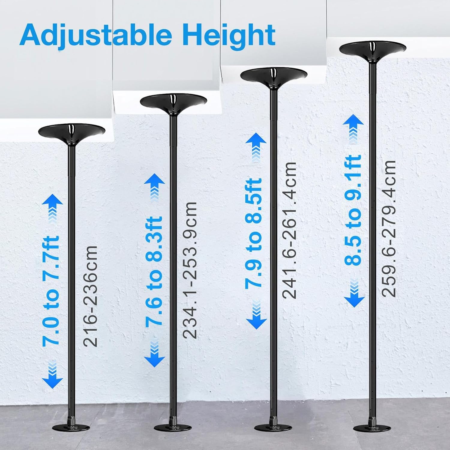 Portable Stripper Pole,Professional Stripping Pole - Removable Dance Pole Kit, 45mm Exercise Pole for Pole Dance Studio, Pole Fitness