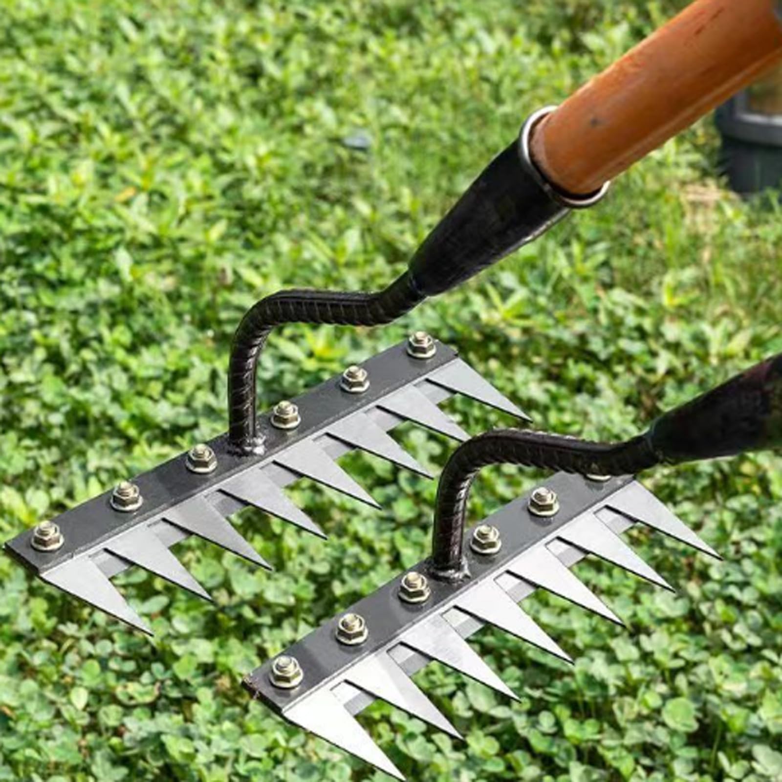 Iron Weeding Rake Heavy Duty Soil Gardening 2.0 - Heavy Duty Garden ...