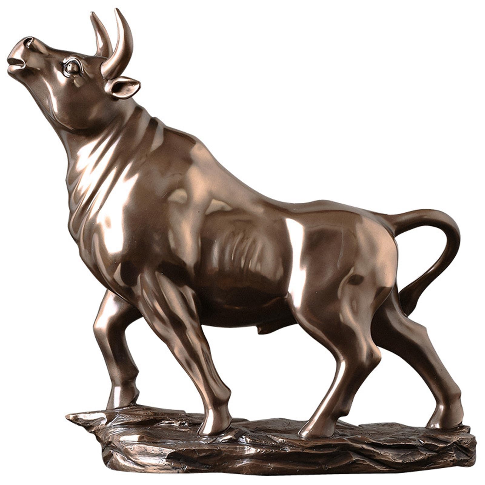 YXCQHZM Bull Decoration - Animal Bull Statue - Represent Career and Wealth, Modern Decorations for Interiors, Living Room, Office (brown)