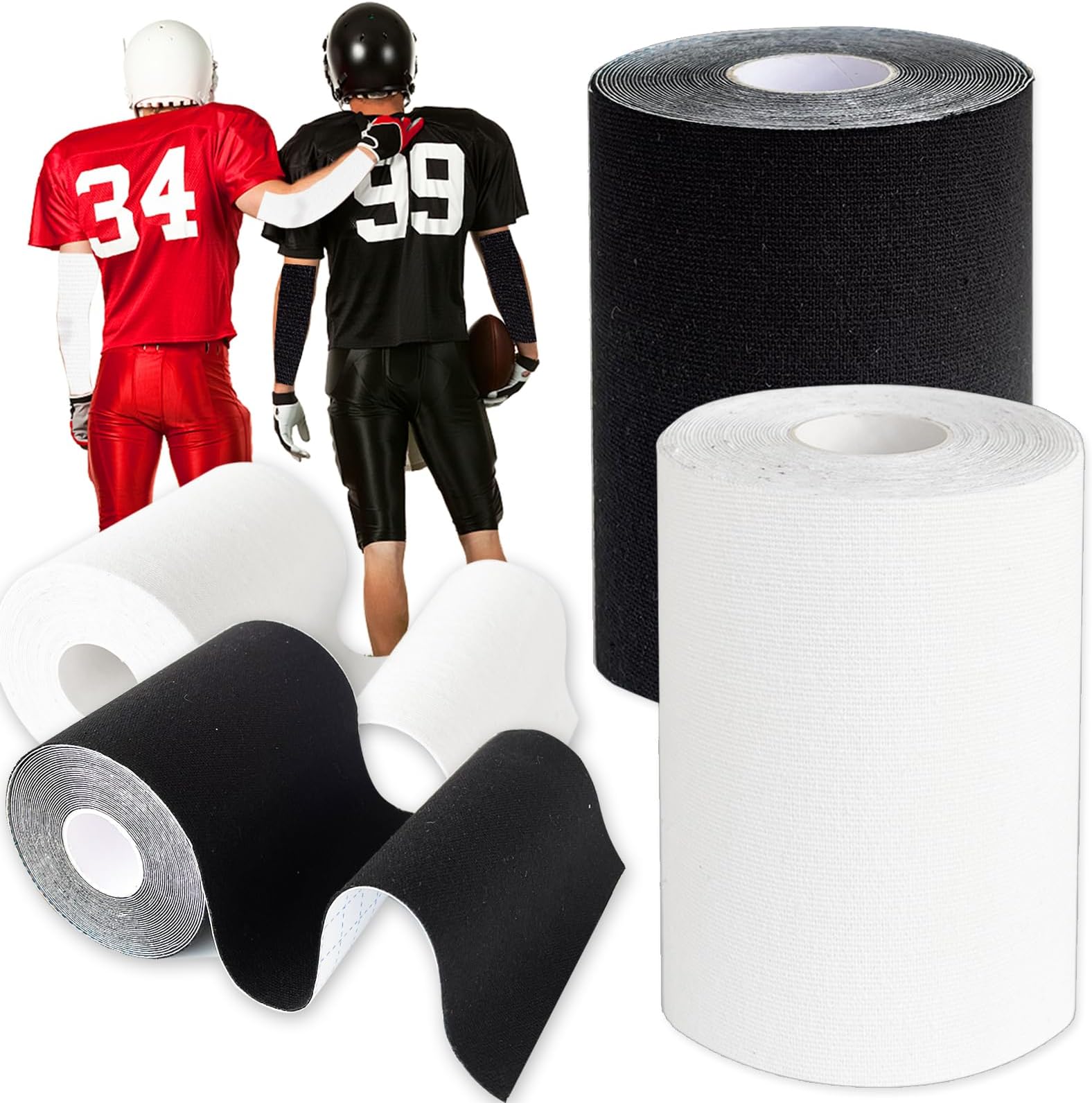 2 Rolls Football Turf Tape,10.9 Yards Extra Wide Athletic