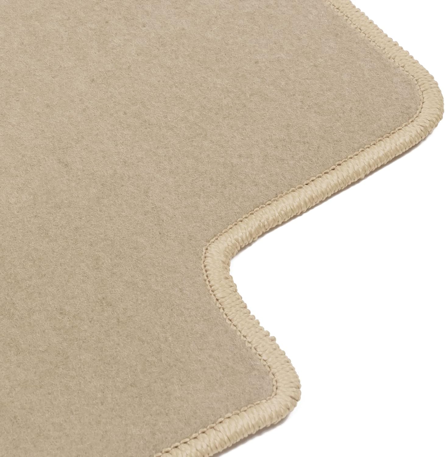 IKON MOTORSPORTS, Floor Mats Compatible with 2008-2017 Mitsubishi Lancer, 4PCS Auto Car Front Rear Floor Mats Anti-Slip Carpets Replacement Factory Fitment Beige Nylon, 2009 2010 2011 2012 2013 2014