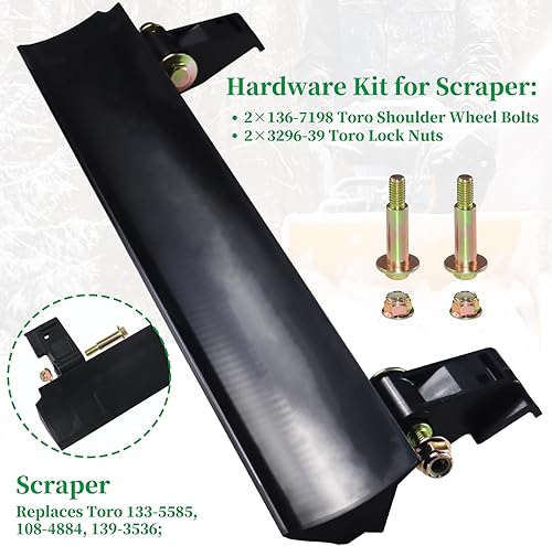 Miniatura 5 de 99-9313 - Juego de palas de nieve sustituye a 125-1128 55-9250 55-9251 88-0771 con kit de herramientas para Toro CCR2000 CCR2400 CCR2450 CCR3000