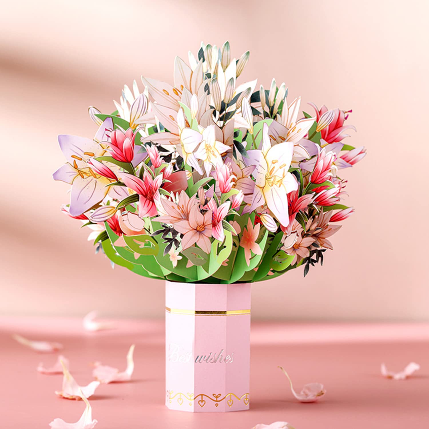 JINGIHE 3D-Pop-Up Blumenkarten Set – 2 Stück, Tulpen & Gänseblümchen, 25 X 29 Cm, Mit Umschlägen, Für Muttertag & Geburtstag