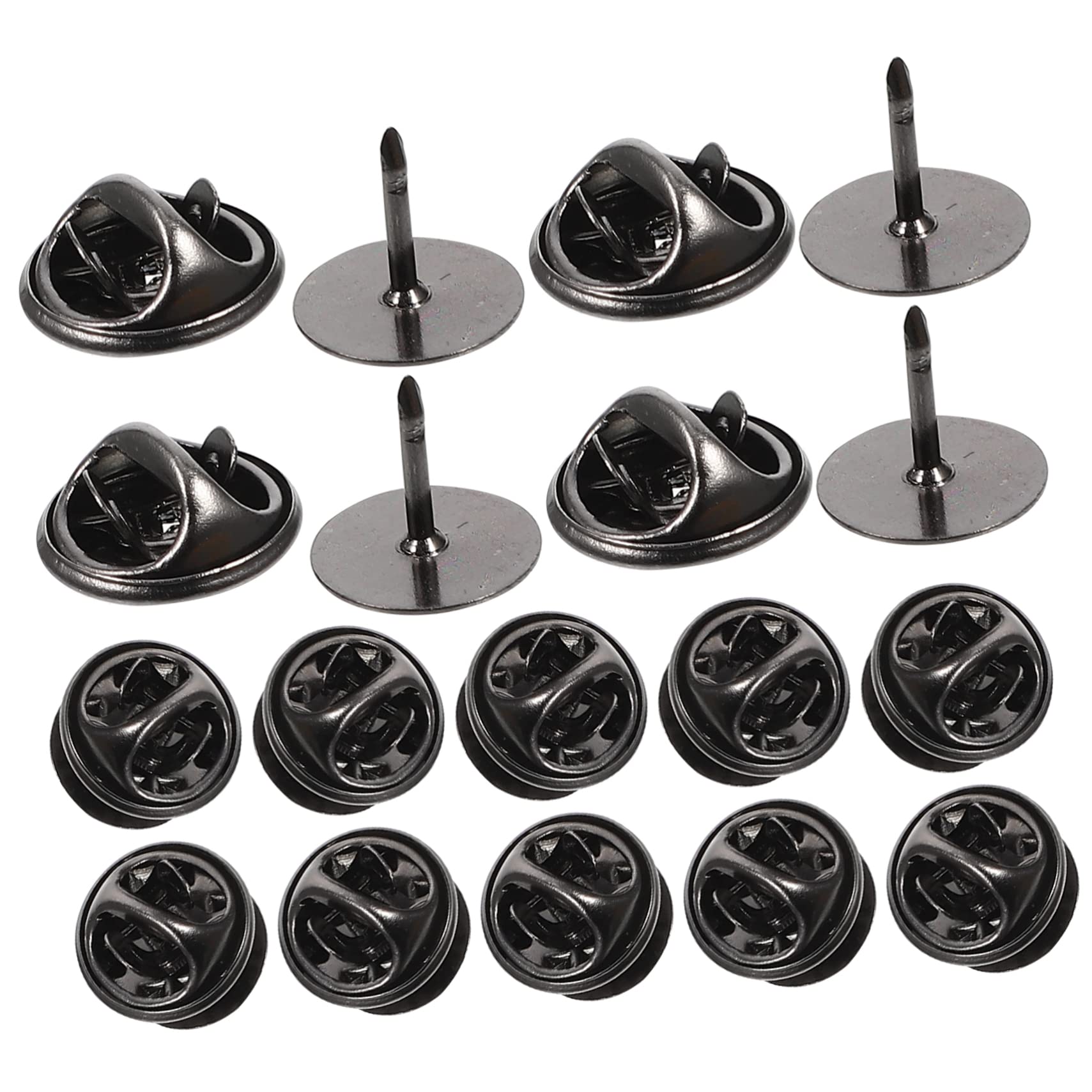 Veemoon 50Sets Locking Pin Backs for Crafts Durable Pin Holder for Brooches Hats and Accessories Smooth Opening Easy to Use for Tie Tacks and Jewelry Making
