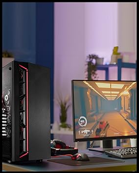 BEASTCOM Q3 Gaming PC Desktop Computer AMD Ryzen 5 5600GT, 4K Vega Graphics 12 Threads, 16GB RAM, 1TB M.2 NVMe, 500W 80PLUS PSU, WiFi, Gaming Office Console, Towers Prebuilt PC