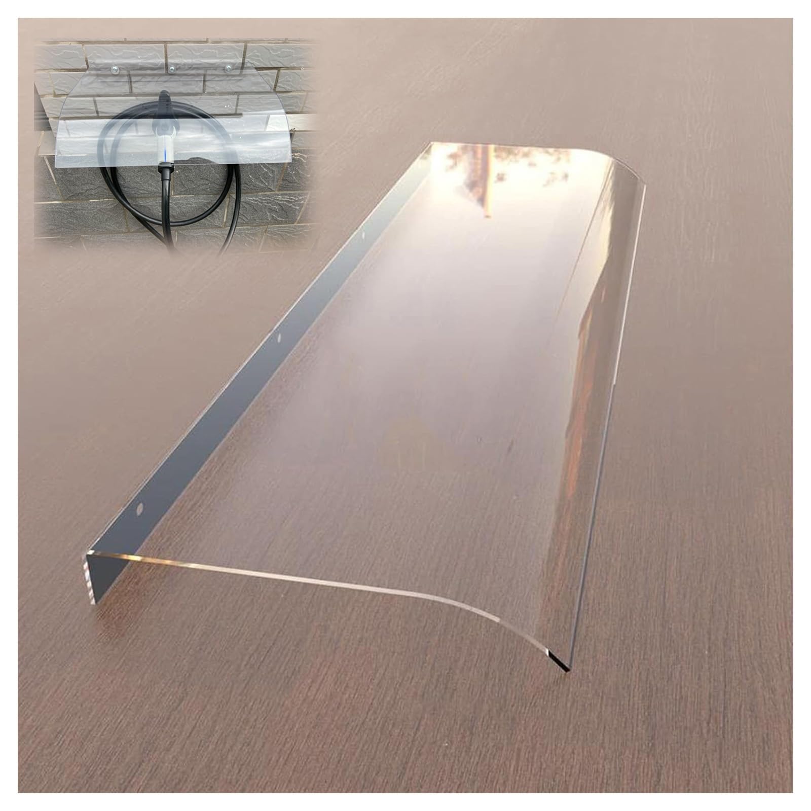CZYZMDD Outdoor Door Canopy Polycarbonate Awning for or Window Cover Veranda Protection Stylish Entrance Shade Weather-Resistant Pergola.