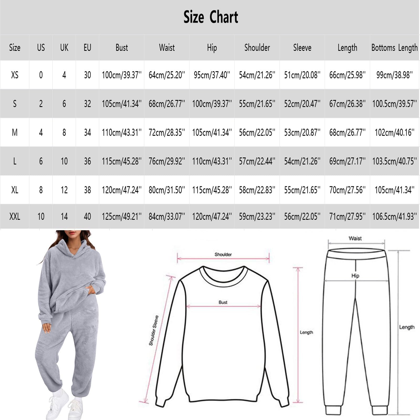 Conjunto de pijama de rizo de invierno esponjoso para mujer, ropa de descanso larga y acogedora, ropa de descanso cálida de felpa de peluche