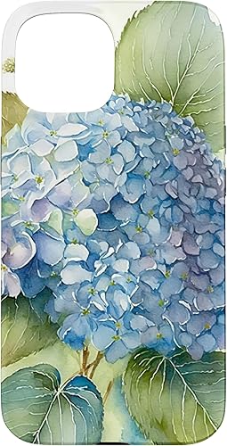 Miniatura 10 de Funda para iPhone 12 Mini acuarela vintage floral azul hortensias