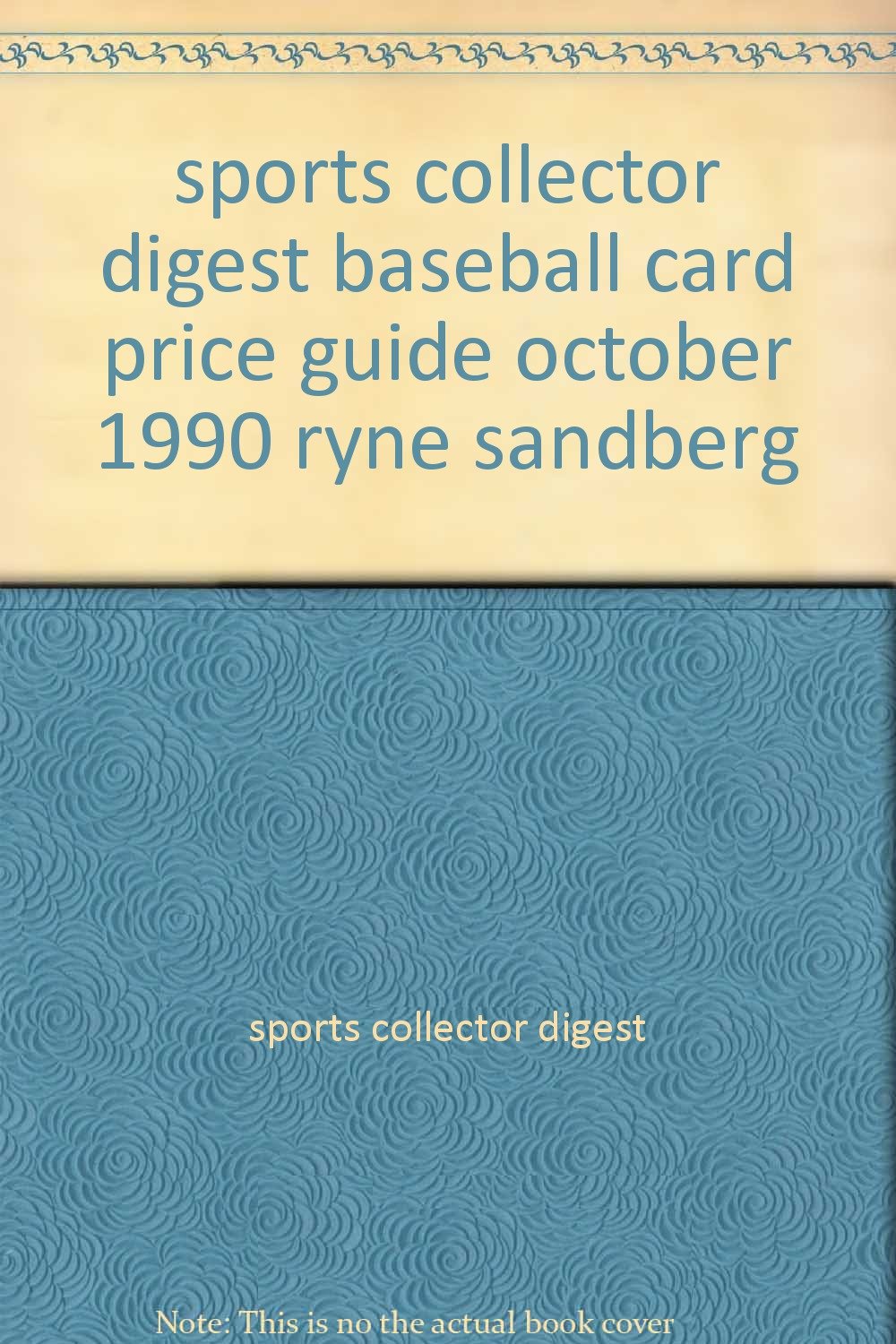 sports collector digest baseball card price guide october 1990 ryne