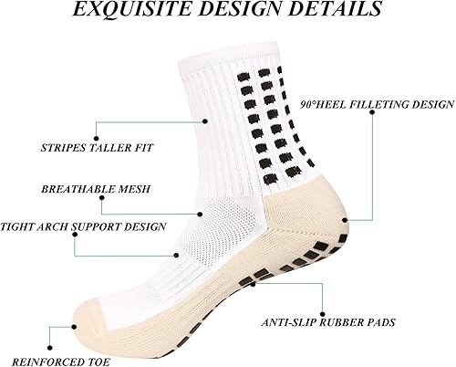 Miniatura 2 de fjberrtsat Calcetines de fútbol para hombre, antideslizantes, atléticos, antideslizantes, antideslizantes, para baloncesto, deportes, calcetines