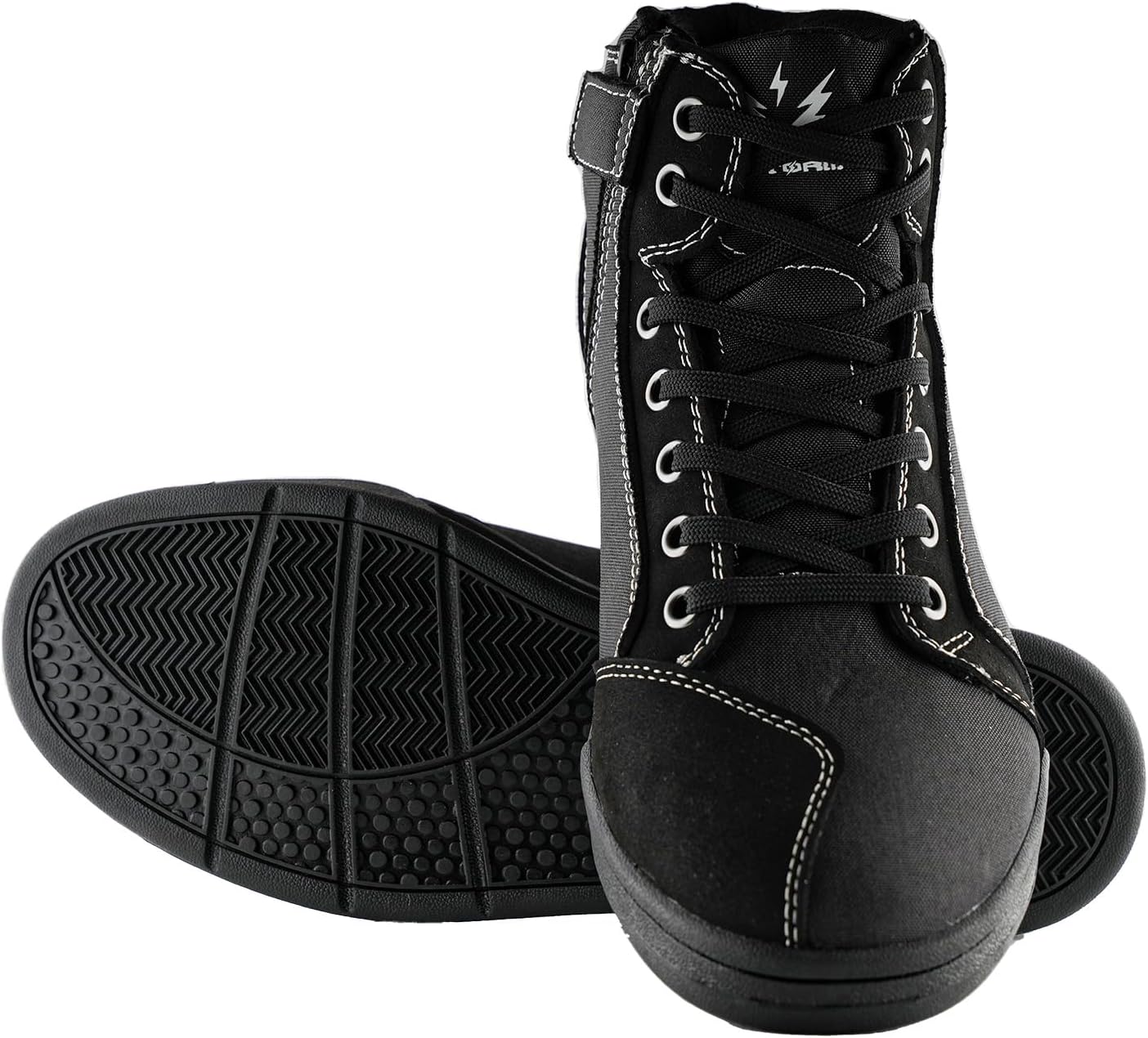 1Storm Men's Motorcycle Boots Rider Racing Black Hiking Trekking Outdoor Boots - Image 4