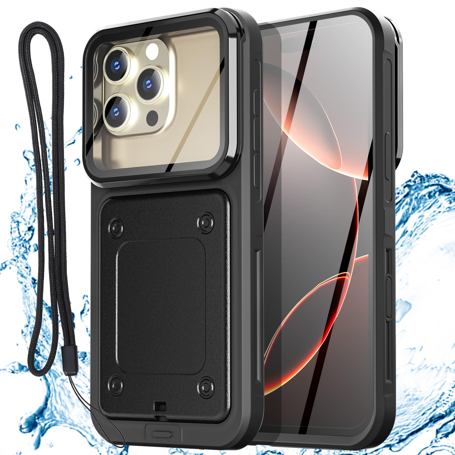 AICase Funda impermeable universal con función de autocomprobación, resistente al agua, funda impermeable para iPhone 16 Pro Max/Plus, 15 Pro Max, 14 Pro Max/13 Pro Max 6,9 pulgadas