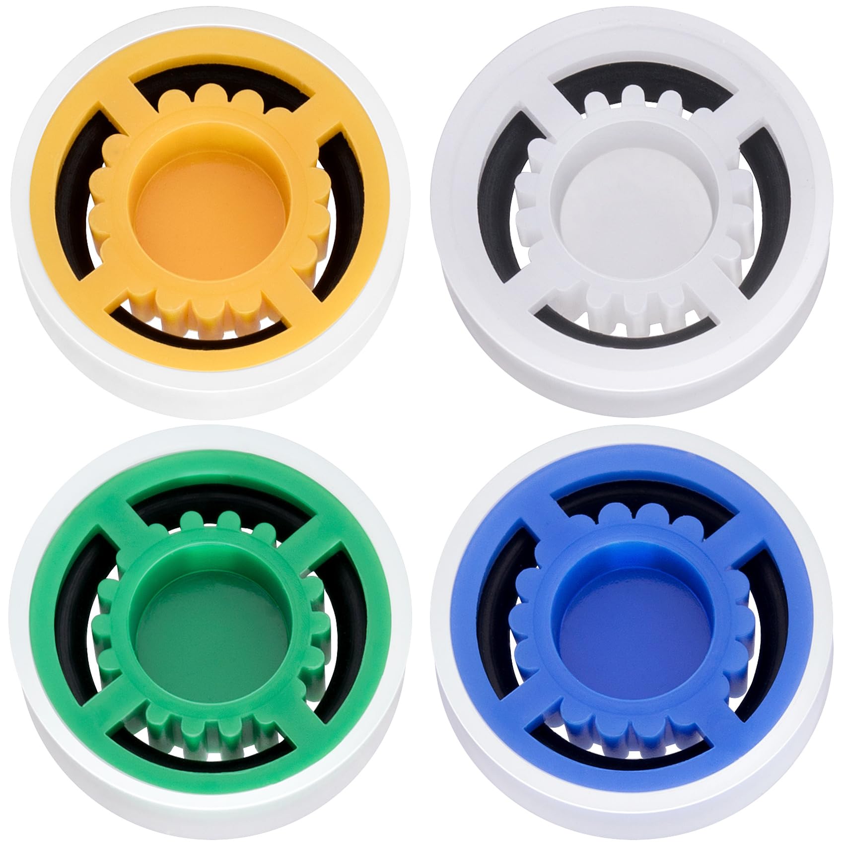 Shower Head Water Saver, Plastic, 0.56 0.54 0.21 in, Universal Size, 14mm Connector 4pcs Shower Head Flow Restrictor, 1.5/1.8/2.0/2.5 GPM