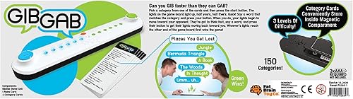 Miniatura 5 de Fat Brain Toys GibGab - Juego de fiesta de trivia de ritmo rápido para niños y adultos, 2 jugadores