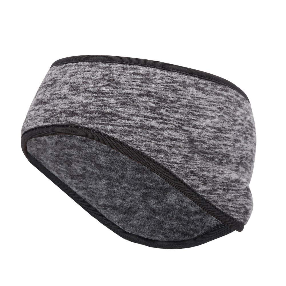 Sport Headband, Unisex Outdoor Sports Ear Muff Winter Sports Hairband for Running Cycling Hot Yoga and Athletic Workouts(Grey)-image-26