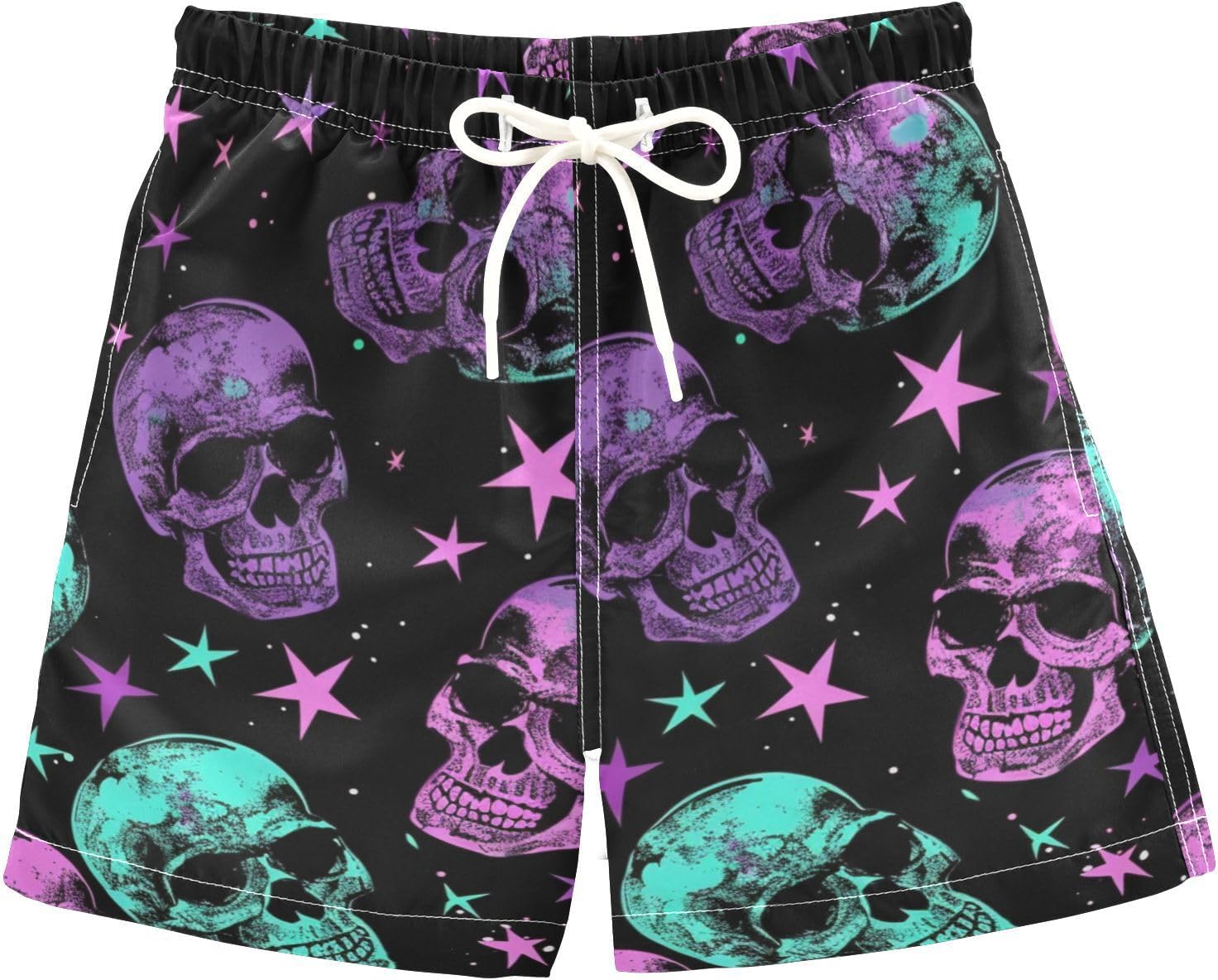 senya Boys Swim Trunks, Skull Style Beach Board Short