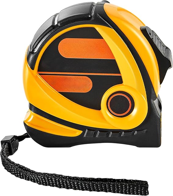 VEVOR Mesure de la bande 25 Longueur du pi, bande de mesure avec rétractable, impériale et métrique ft/m double-échelle & ABS étui & Outil de mesure en acier facile à lire, pour l'extérieur,Décoration