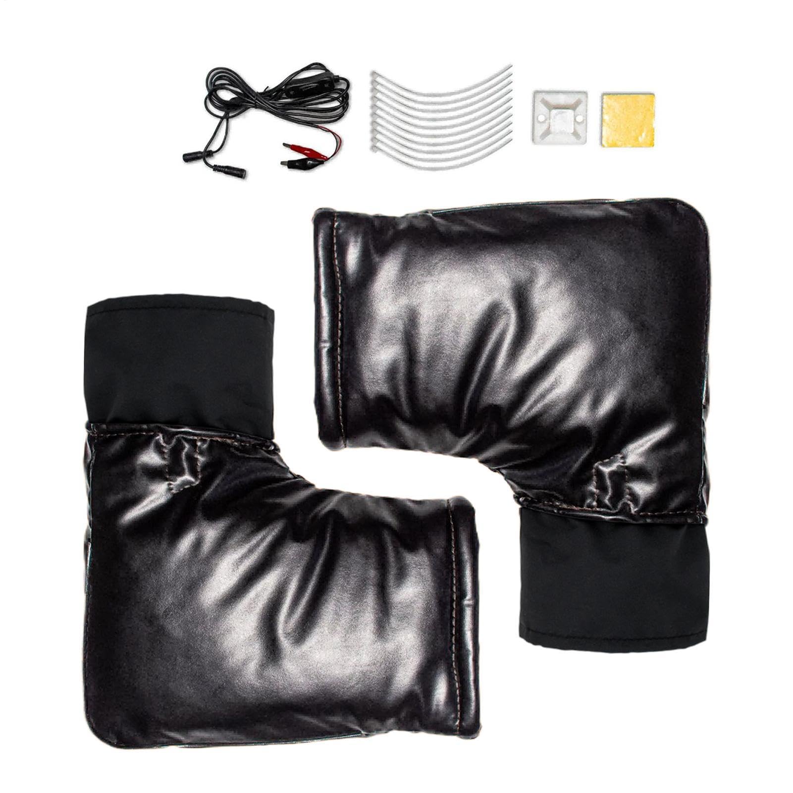 Generico Guantes para manillar de motocicleta, guantes calefactables de 12 V – Para manillar de moto de nieve impermeables y calentados, para scooter, ciclismo, motociclismo, motos de nieve, clima