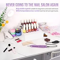 Vista 3 de Taladro de uñas eléctrico de 20000 rpm, compacto, portátil, Efile, profesional, manicura y pedicura, kit de taladro de lima de uñas para acrílico