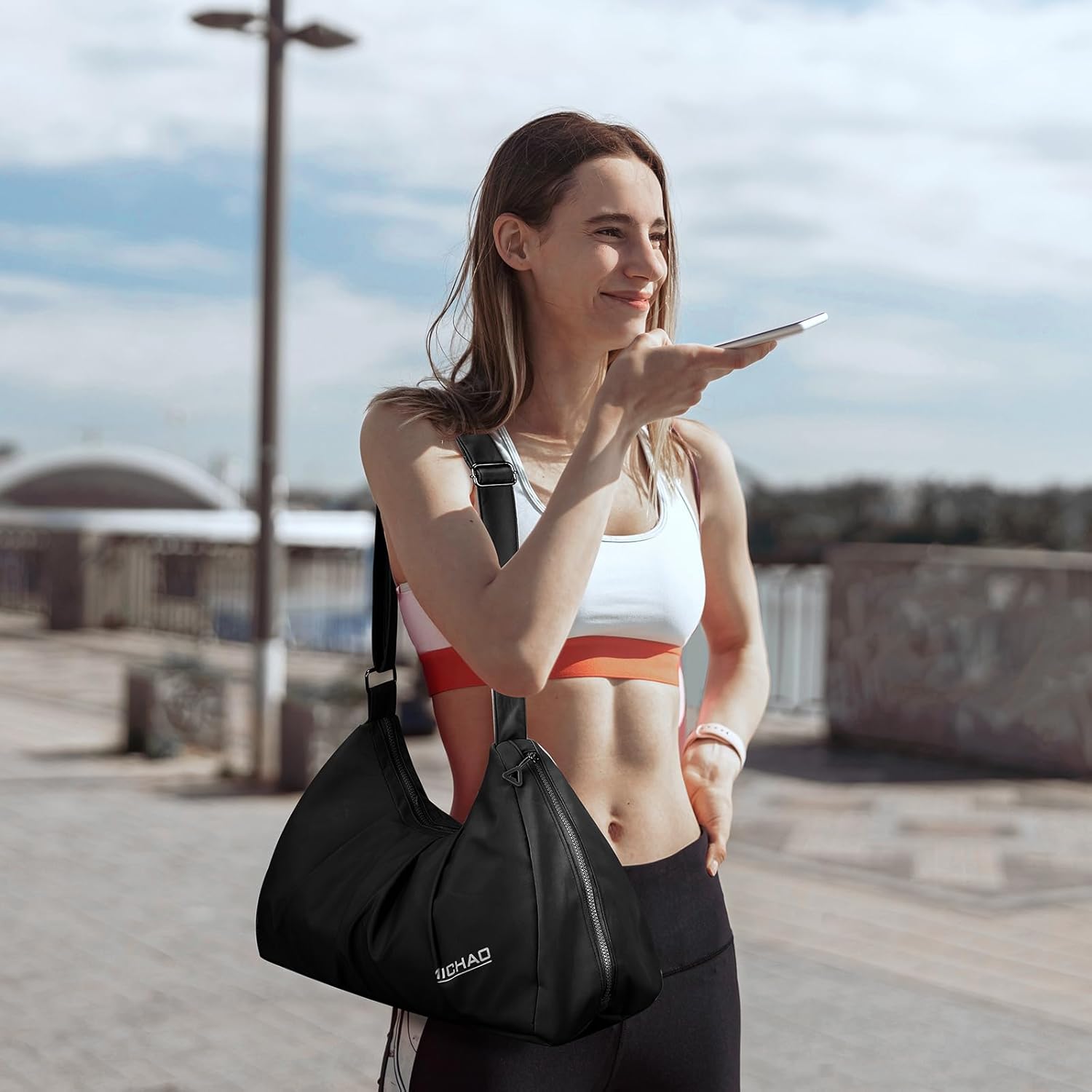 20L Small Cute Dance Bag with Shoe Compartment for Women, Ballet Bag with Adjustable Straps for Sports, Black - Image 6