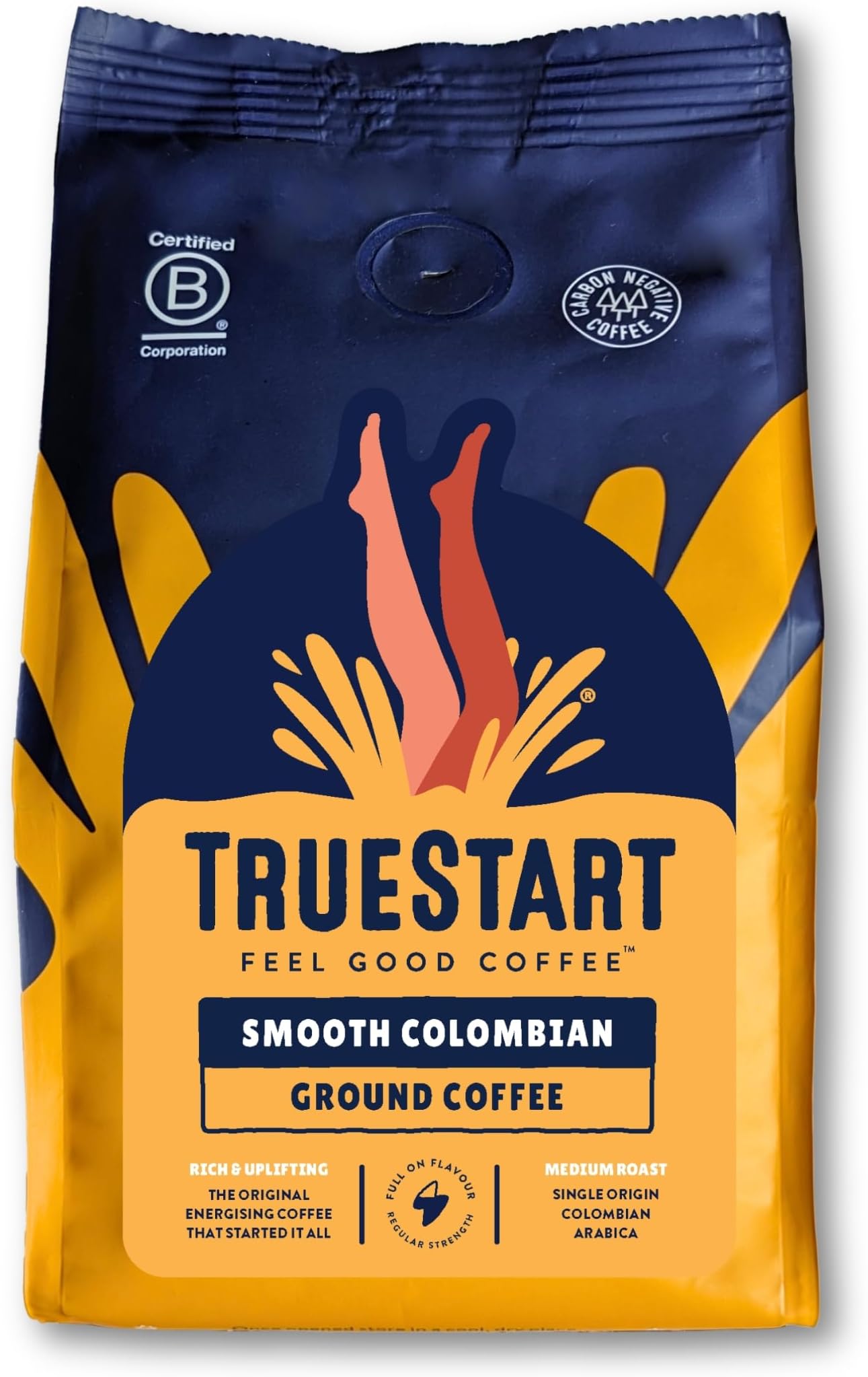 Ground Coffee, Smooth Energising Colombian, 200g, 1 Pack
