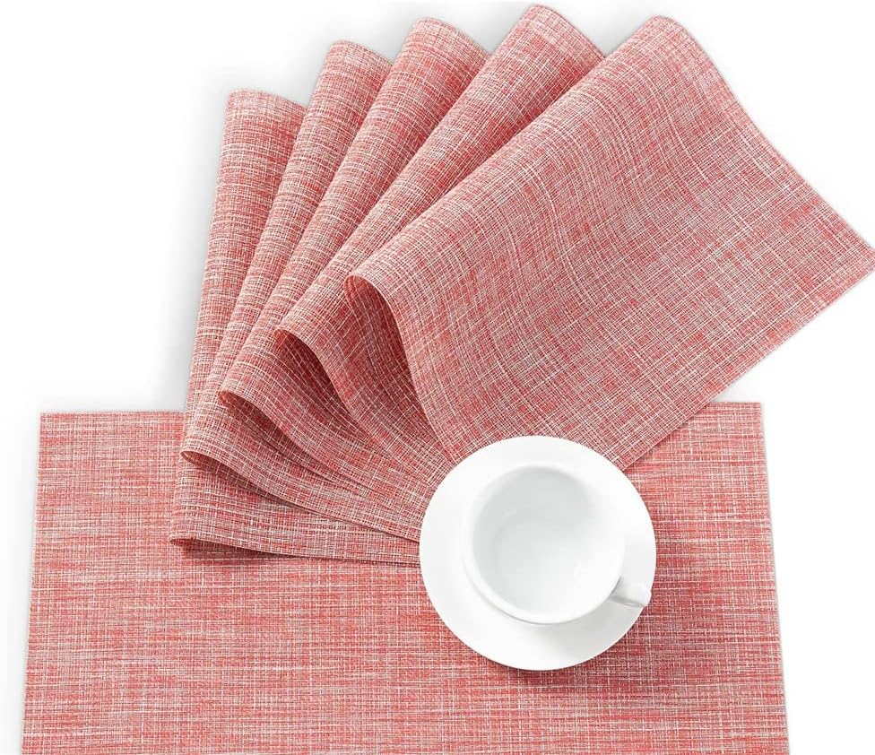 ホームキッチンデコレーション用プレースマット ウエスタンプレースマット ホリデーパーティーデコレーション 保護テーブルマット(カラー