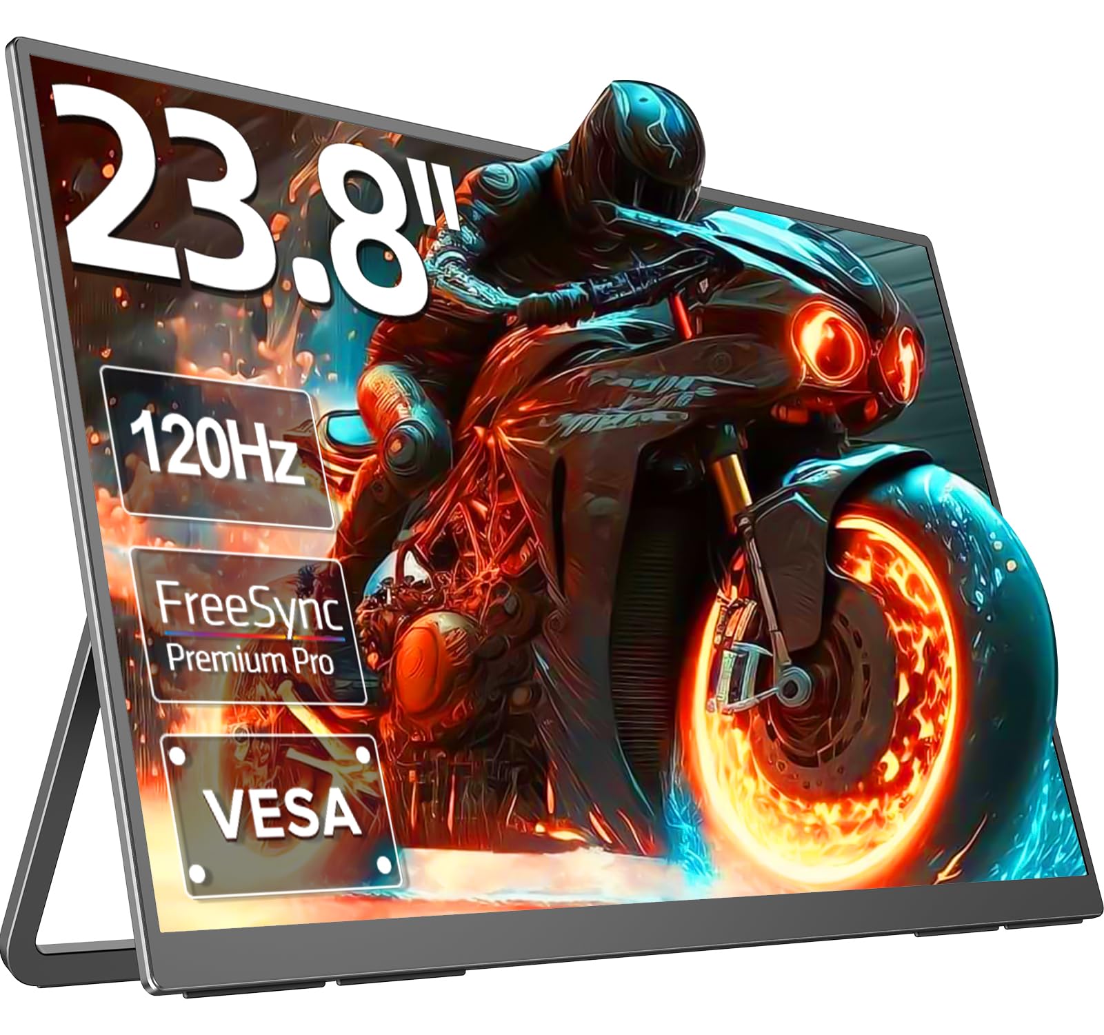 UPERFECT 24" 120Hz QLED Monitor Portatile, FHD 1080P 125% sRGB 2000:1