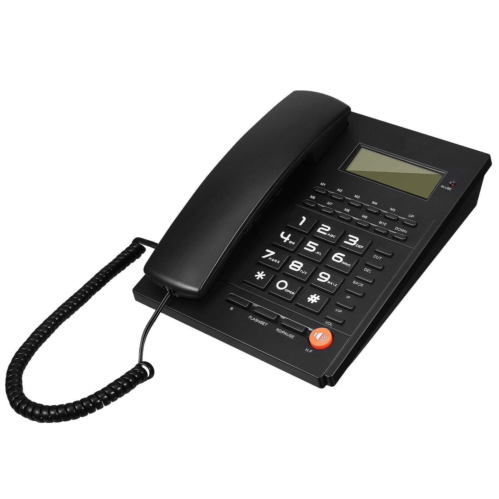 Telefono con per Anziani e Ufficio Display Chiaro Grandi Ergonomici Multiple e Controllo Volume Regolabile per Casa e Hotel