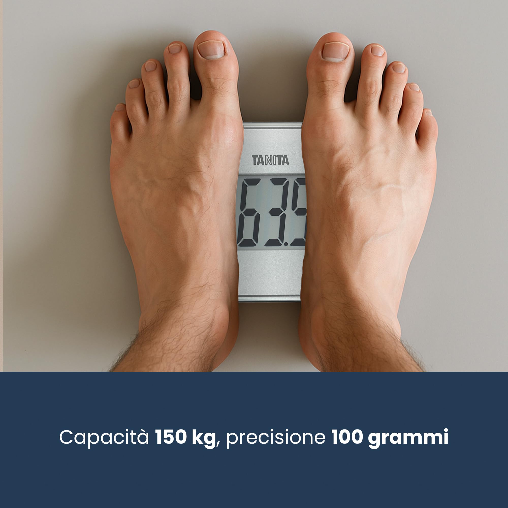 TANITA HD-386 La Bilancia da Bagno Digitale più Piccola al Mondo, Facile da Trasportare, Colore Bianco Perla