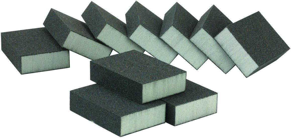 Pack of 10 Fine Grade Aluminum Oxide Sanding Sponges